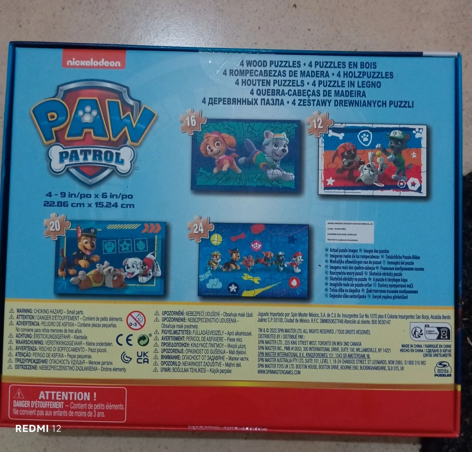 4 puzzle Paw Patrol wood + Kit 1000 Sticker gift – photo 2